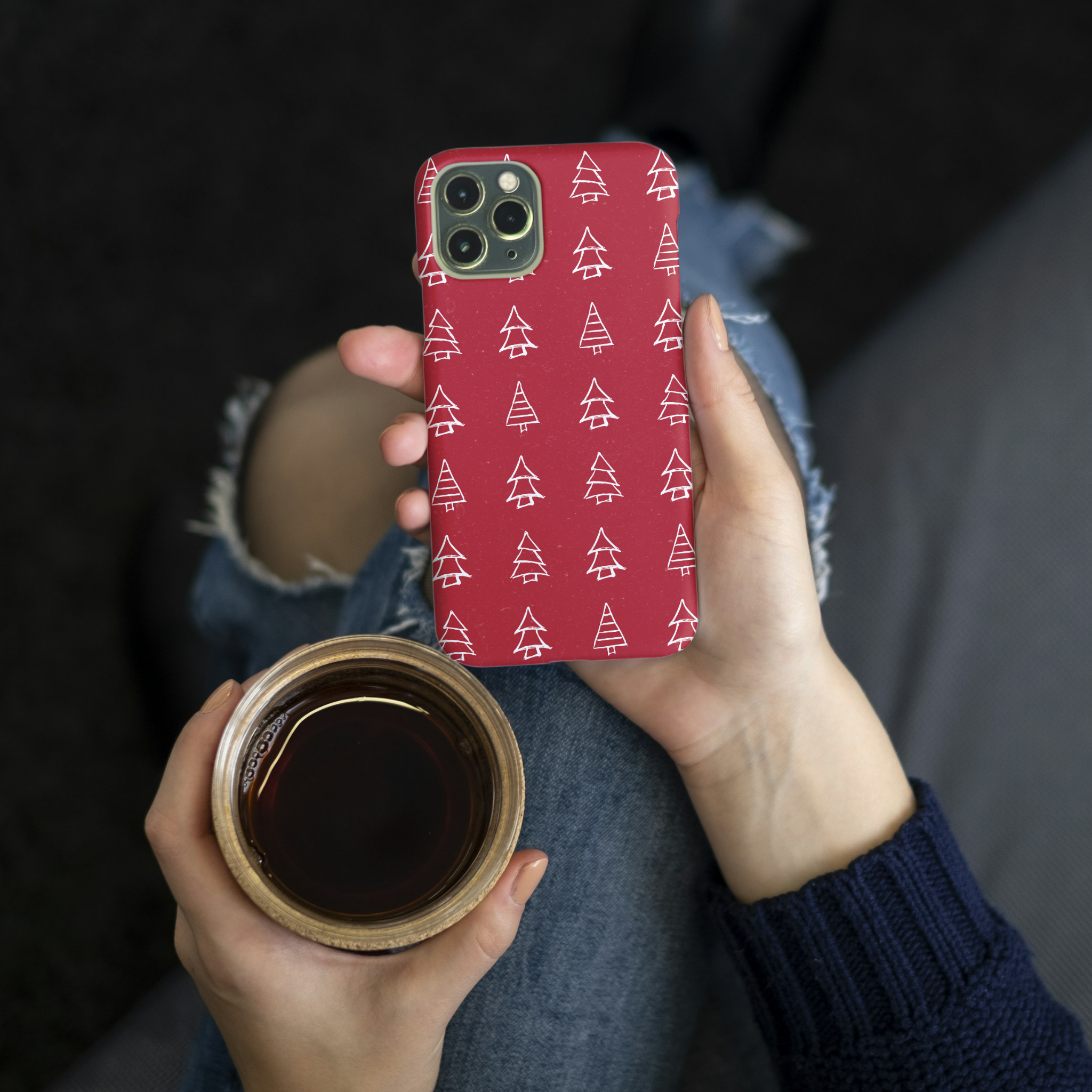 Sketch of Christmas iPhone Case